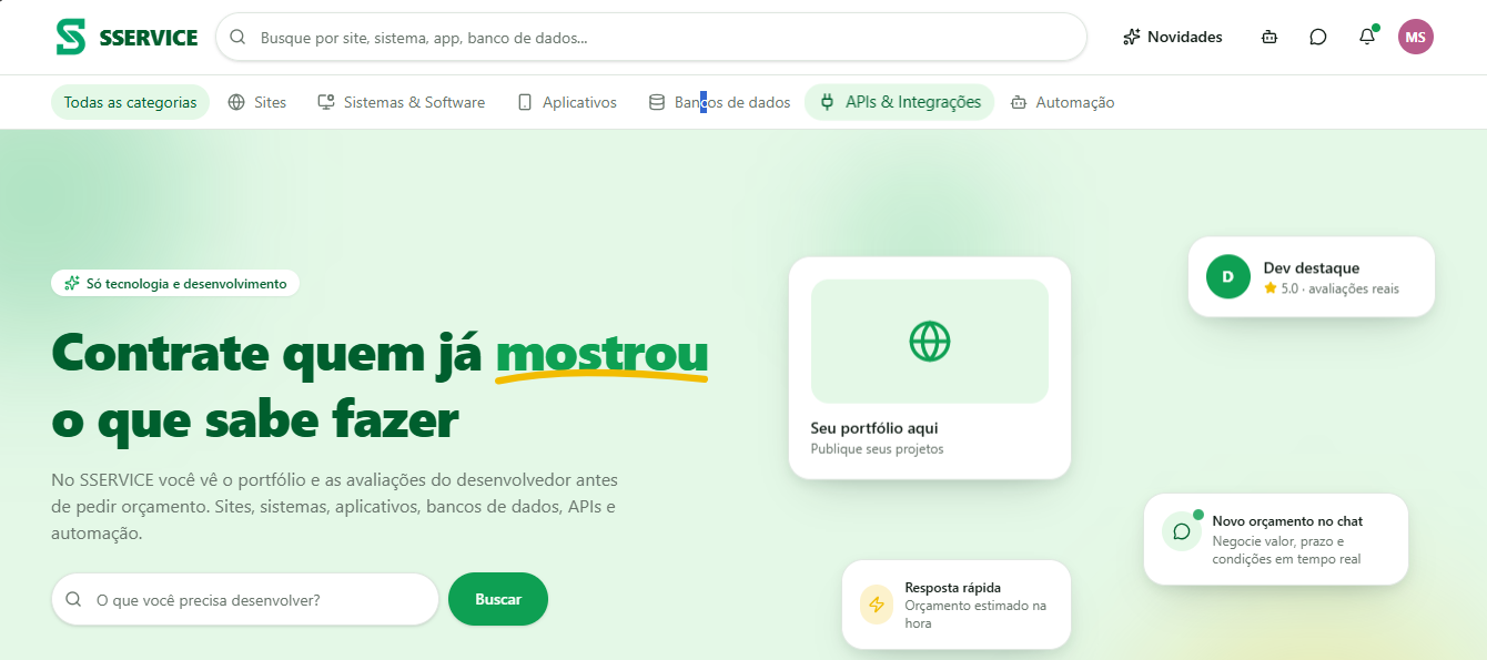 Marketplace B2B para conectar empresas e fornecedores
